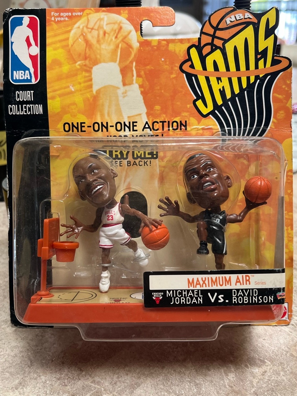 Mattel NBA Jam Yellow Orange Black Collectible Toy Backer Card